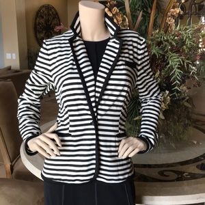 CALVIN KLEIN Black Striped Jacket M